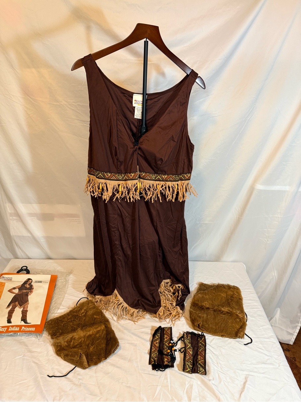 California Costumes Brown Fringe Indian Princess Costume
